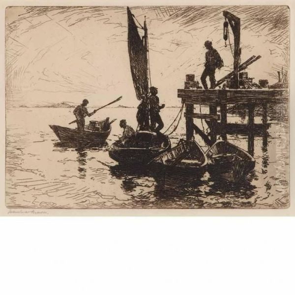 Boats At Dawn by Frank Weston Benson