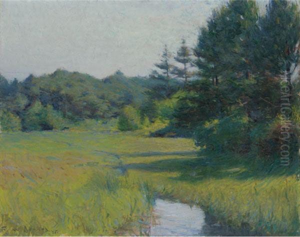 River Scene Oil Painting by Frank Weston Benson