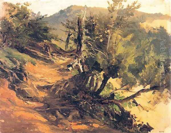 Camino en el bosque Oil Painting by Carlos de Haes