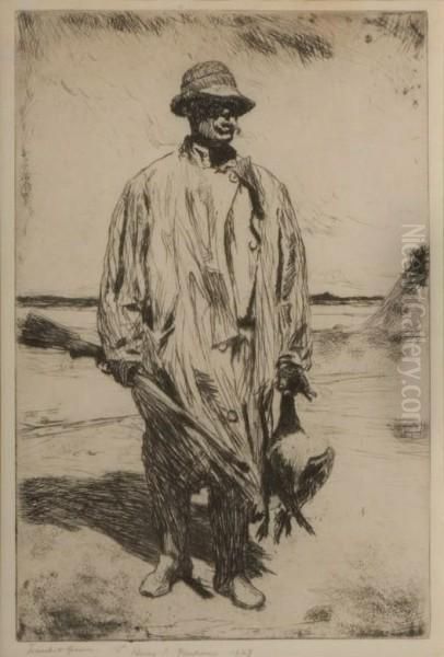 Old Tom Oil Painting by Frank Weston Benson