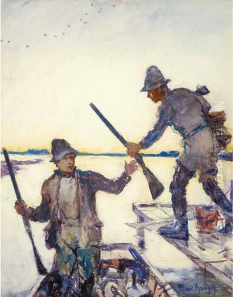 Getting Under Way Oil Painting by Frank Weston Benson