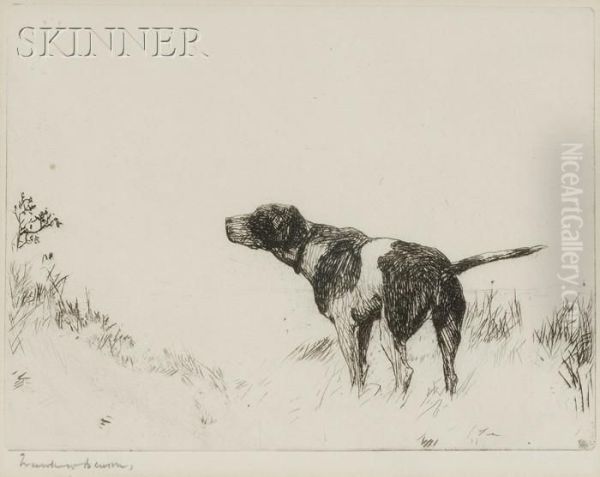 Pointer Dog Oil Painting by Frank Weston Benson