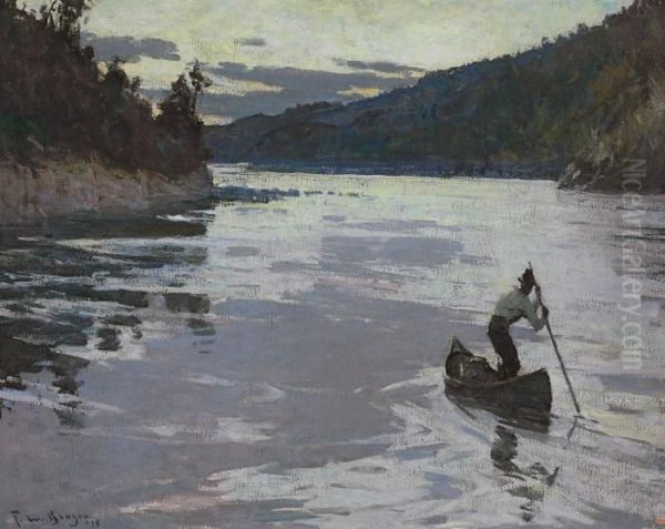 Restigouche At Sunset Oil Painting by Frank Weston Benson