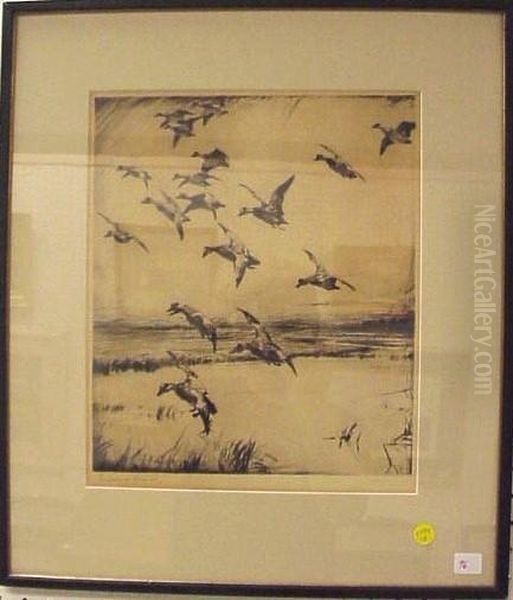 Ducks In Flight by Frank Weston Benson