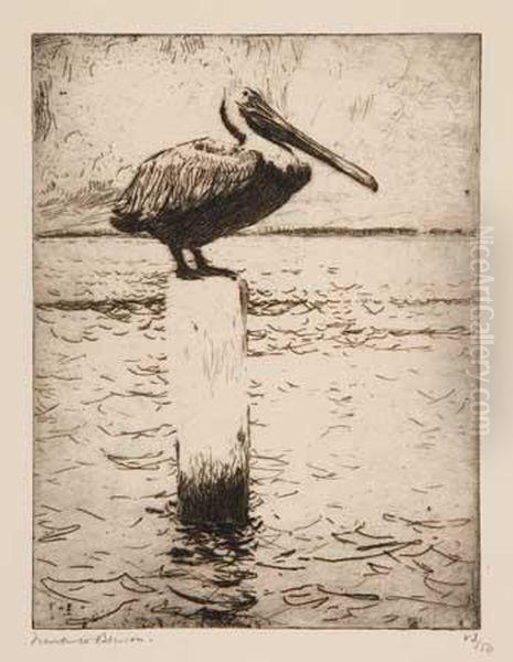 Brown Pelican Oil Painting by Frank Weston Benson