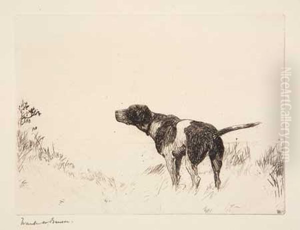 Pointer Dog Oil Painting by Frank Weston Benson