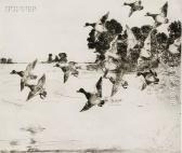 The Passing Flock by Frank Weston Benson