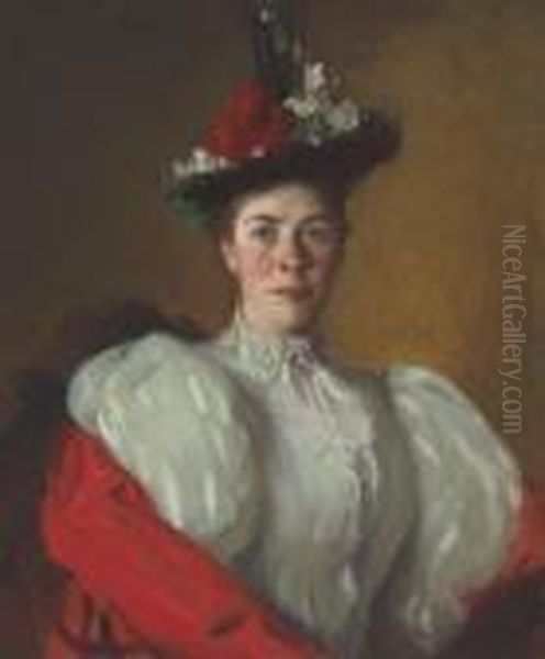 Portrait Of Katherine Cavenaugh Oil Painting by Frank Weston Benson