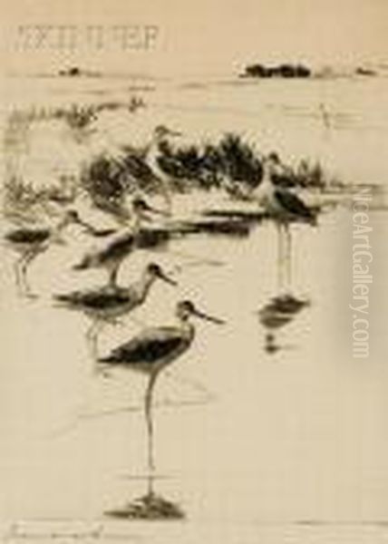 Yellowlegs Number Three Oil Painting by Frank Weston Benson