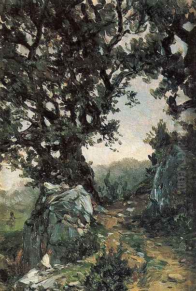 Sendero Aránzazu Oil Painting by Carlos de Haes