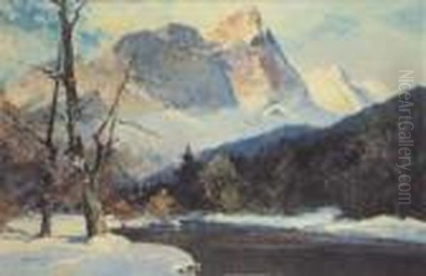 Paesaggio Montano Oil Painting by Cesare Bentivoglio