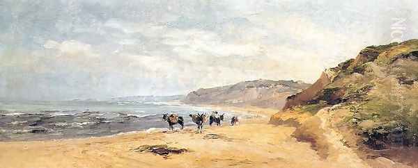 Playa Oil Painting by Carlos de Haes