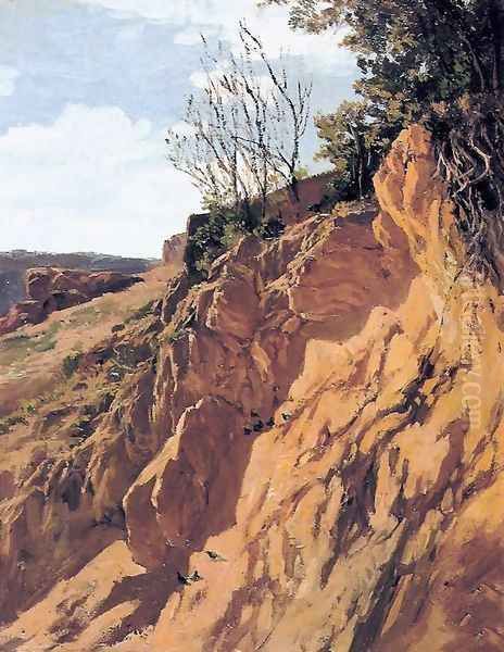 Tajo colorado río Piedra Oil Painting by Carlos de Haes