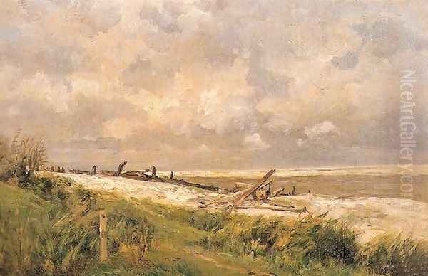 Dunas de Villerville Oil Painting by Carlos de Haes