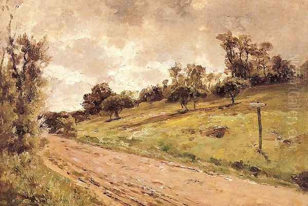 Camino en la cercanías de Villerville Oil Painting by Carlos de Haes