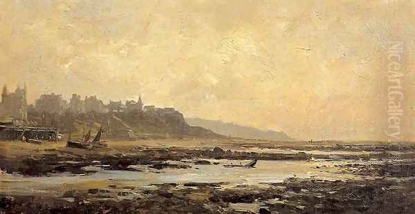 Playa de Villerville Oil Painting by Carlos de Haes