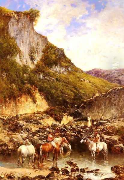 Le Ravin Noble (The Noble Ravine) Oil Painting by Victor Pierre Huguet