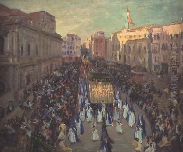 Good Friday in Seville Oil Painting by William Samuel Horton