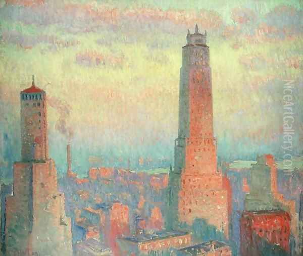 Ritz Tower New York City Oil Painting by William Samuel Horton