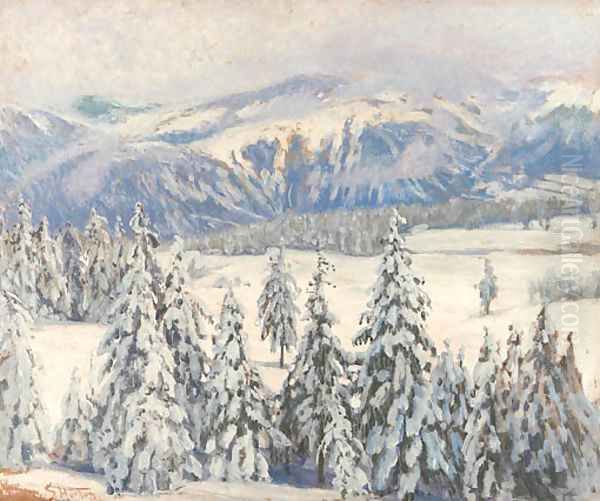 The White Silence, Montana Oil Painting by William Samuel Horton