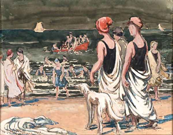 Women on the Beach Oil Painting by William Samuel Horton