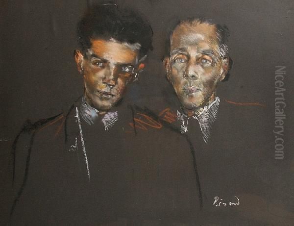 Study Of Two Men Oil Painting by Christian Berard