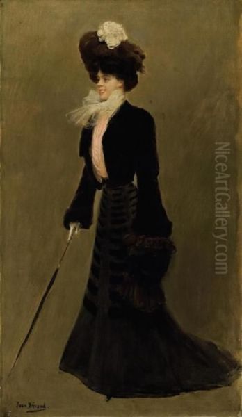 Une Parisienne Oil Painting by Jean-Georges Beraud