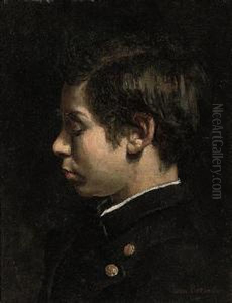 Portrait De Jeune Garcon Oil Painting by Jean-Georges Beraud