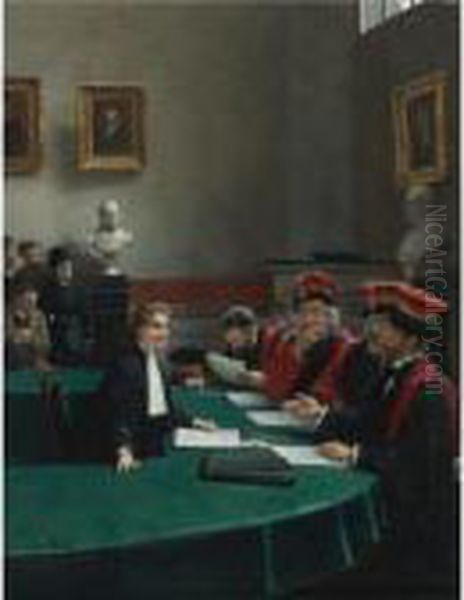 The Doctoral Jury Oil Painting by Jean-Georges Beraud