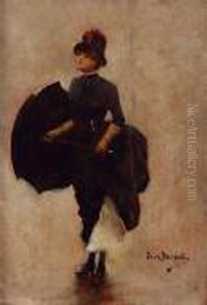 La Parisienne Oil Painting by Jean-Georges Beraud