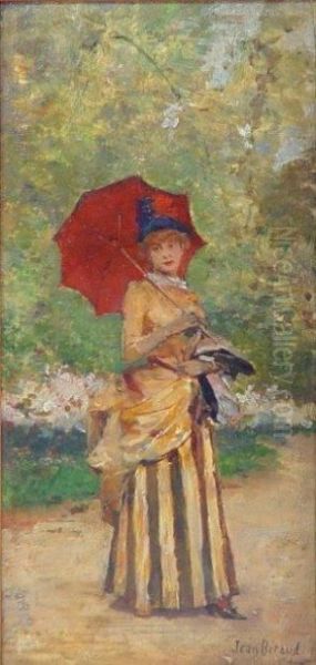  Femme A L'ombrelle  Oil Painting by Jean-Georges Beraud