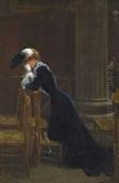 La Priere Oil Painting by Jean-Georges Beraud