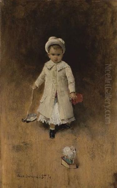 Jeune Garcon Aux Jouets Oil Painting by Jean-Georges Beraud