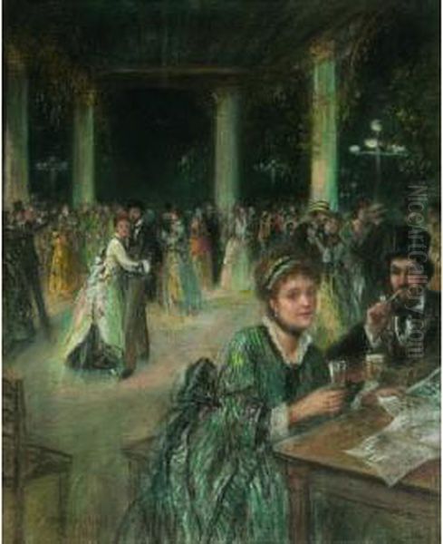 Scene De Bal Oil Painting by Jean-Georges Beraud