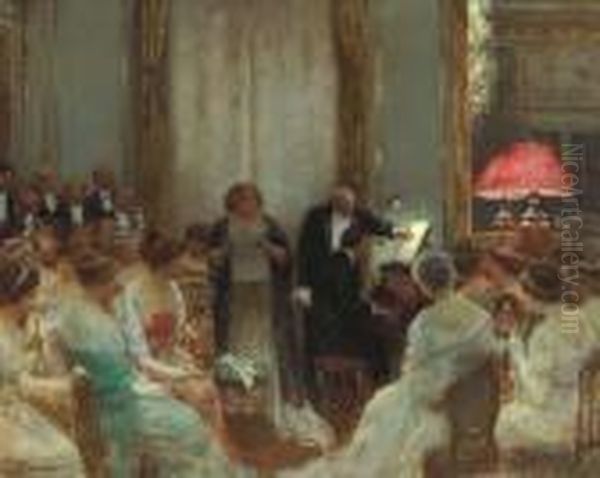 Le Concert Prive Oil Painting by Jean-Georges Beraud