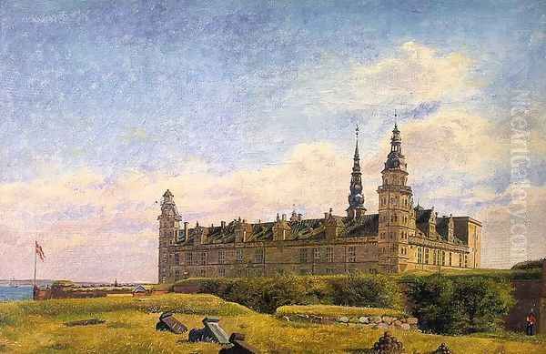 Kronborg Castle 1834 Oil Painting by Constantin Hansen