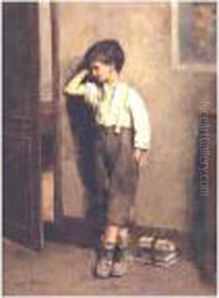 The Penitent Schoolboy Oil Painting by Jean-Georges Beraud