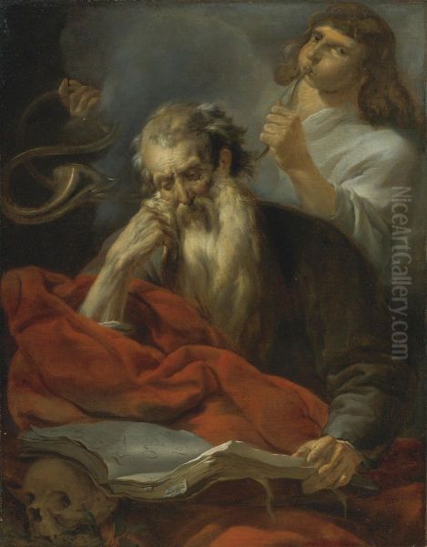 Saint Jerome Oil Painting by Nicolaes Berchem