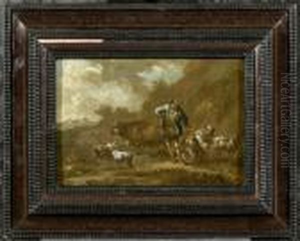 Landscape With Shepherds Oil Painting by Nicolaes Berchem