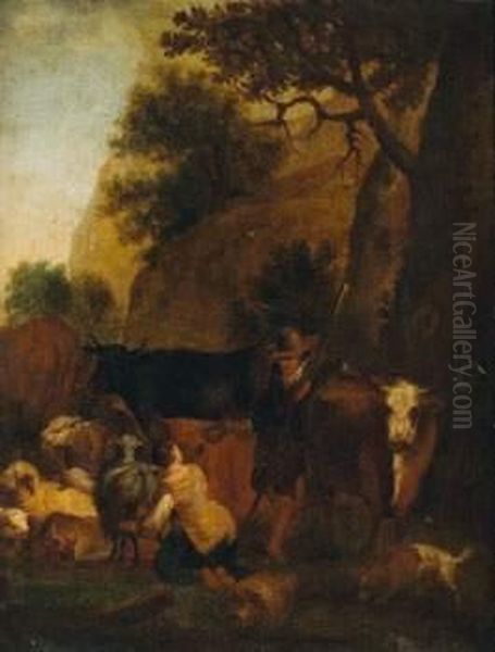 Scene Pastorale Oil Painting by Nicolaes Berchem