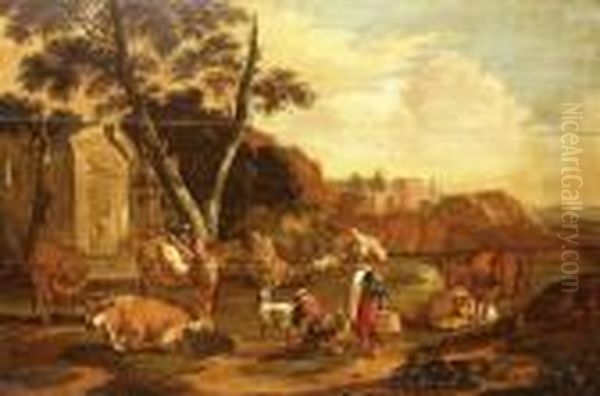 Pasztorok Oil Painting by Nicolaes Berchem