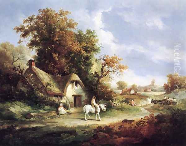 A Country Idyll Oil Painting by Thomas Hand