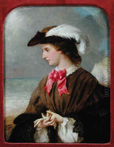 The Red Bow Oil Painting by Edward Hughes