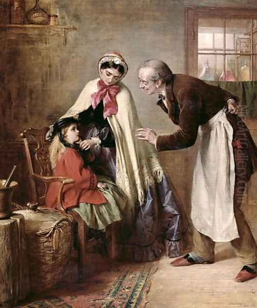 First Tooth Oil Painting by Edward Hughes