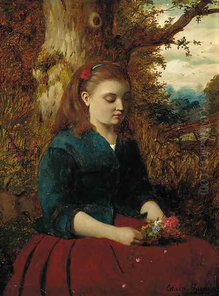 The flower picker Oil Painting by Edward Hughes