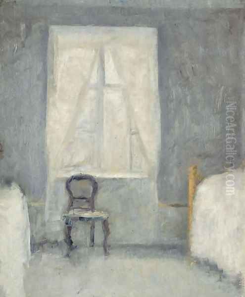 Interior (Sovekammer) Oil Painting by Vilhelm Hammershoi