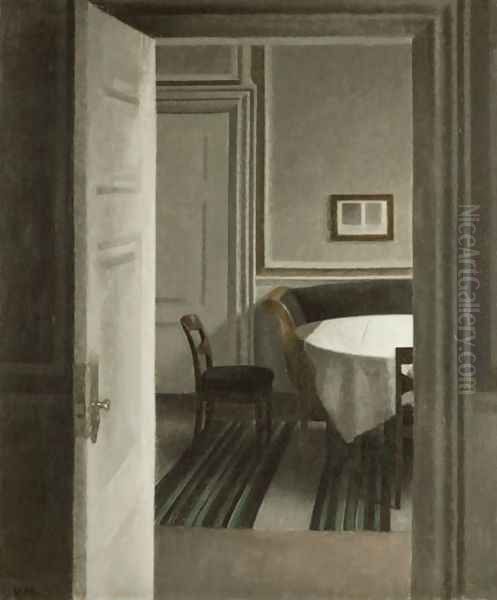 Interior, Strandgade 30 Oil Painting by Vilhelm Hammershoi