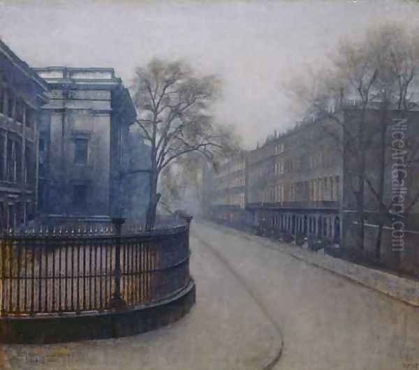 Street in London Oil Painting by Vilhelm Hammershoi