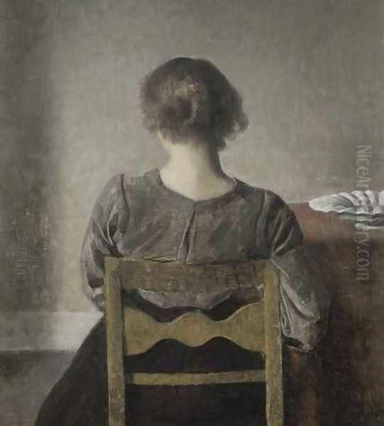 Rest Oil Painting by Vilhelm Hammershoi