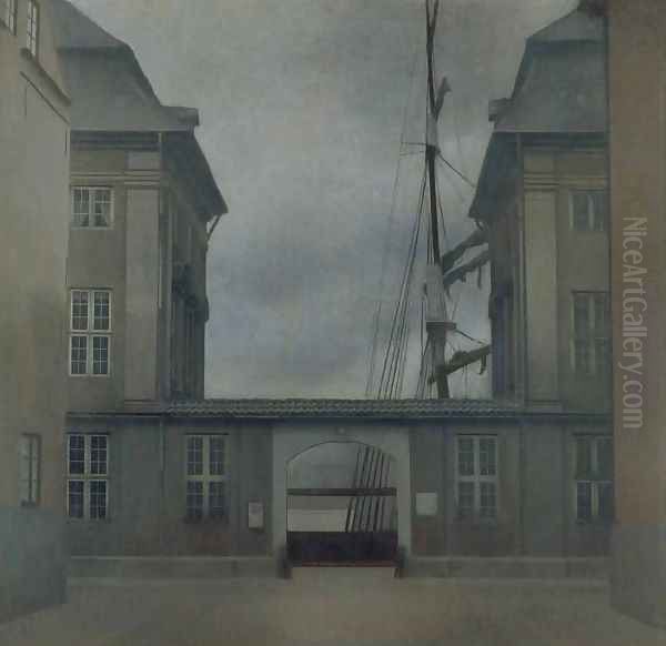 The Asiatic Company Buildings Oil Painting by Vilhelm Hammershoi